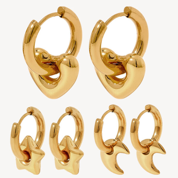 XINGX Earrings Stainless Steel Glossy Earrings - Image 3